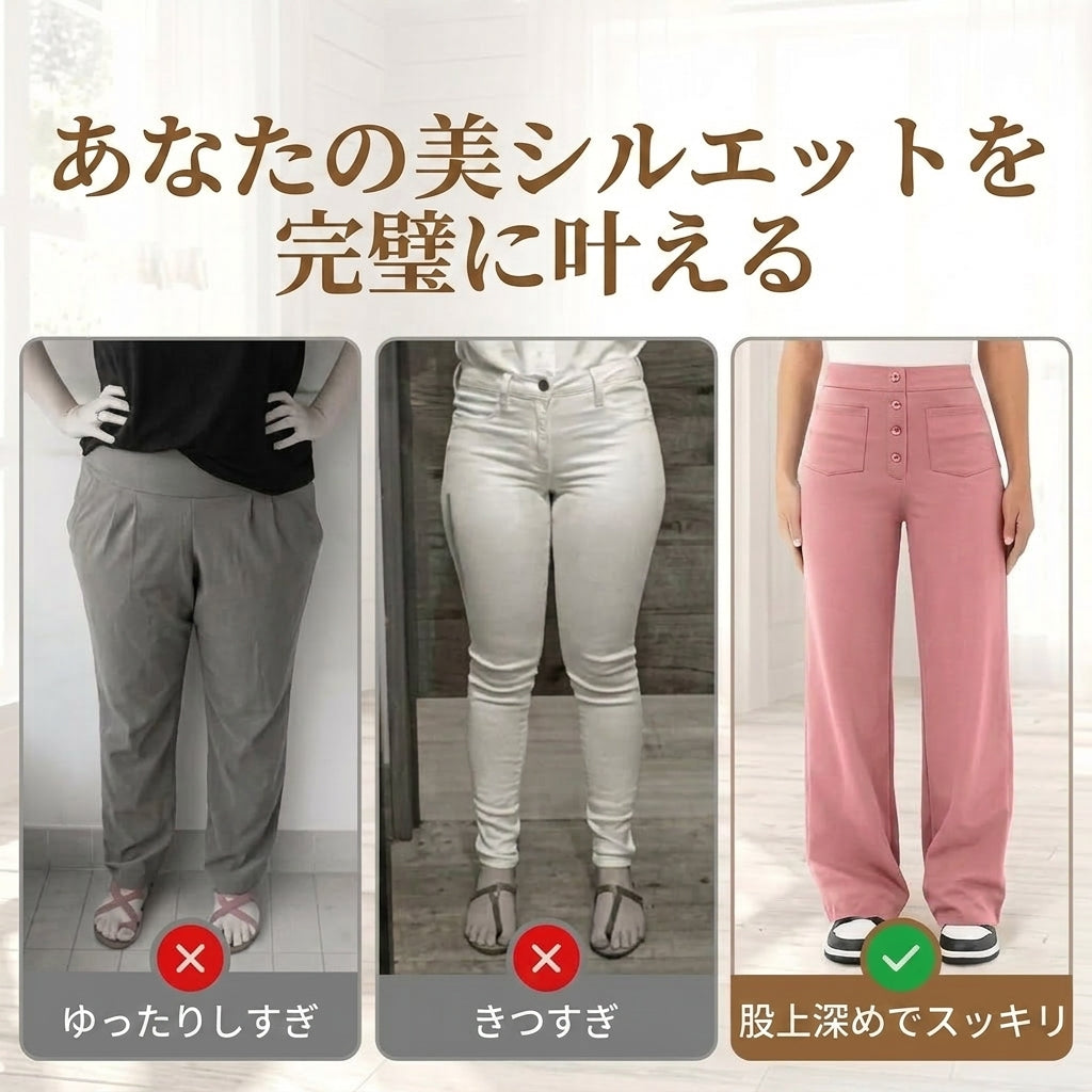 ストレッチストレートパンツ – 美しいシルエットと快適な履き心地