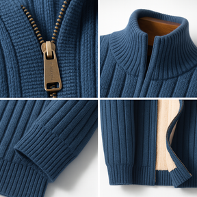 RibbedWarm™ ジップジャケット – 上品さと快適さを兼ね備えた大人の一着