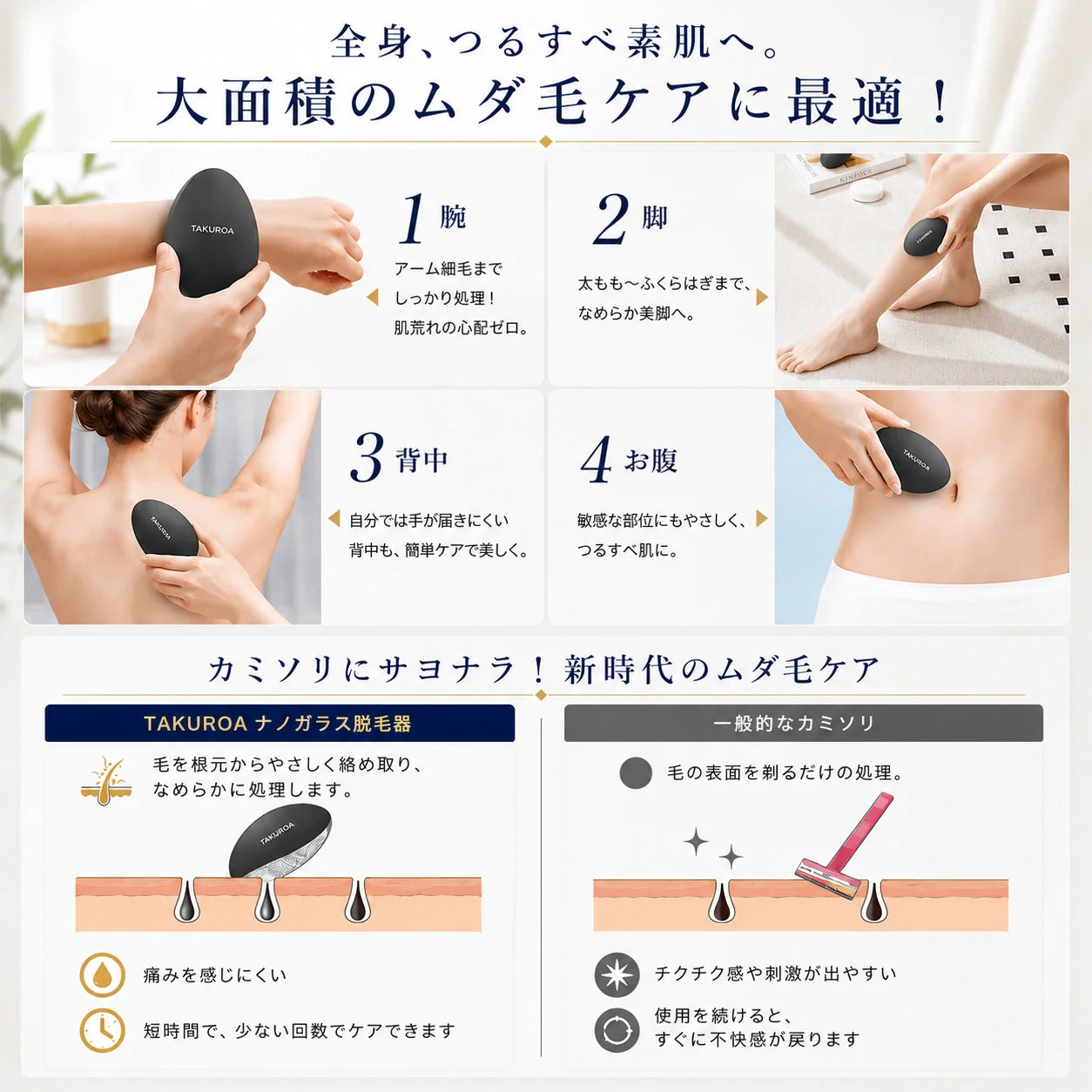 SmoothTouch™｜ナノガラス除毛パッド