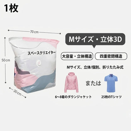 SpaceMax™｜ポンプ不要3D圧縮収納バッグ